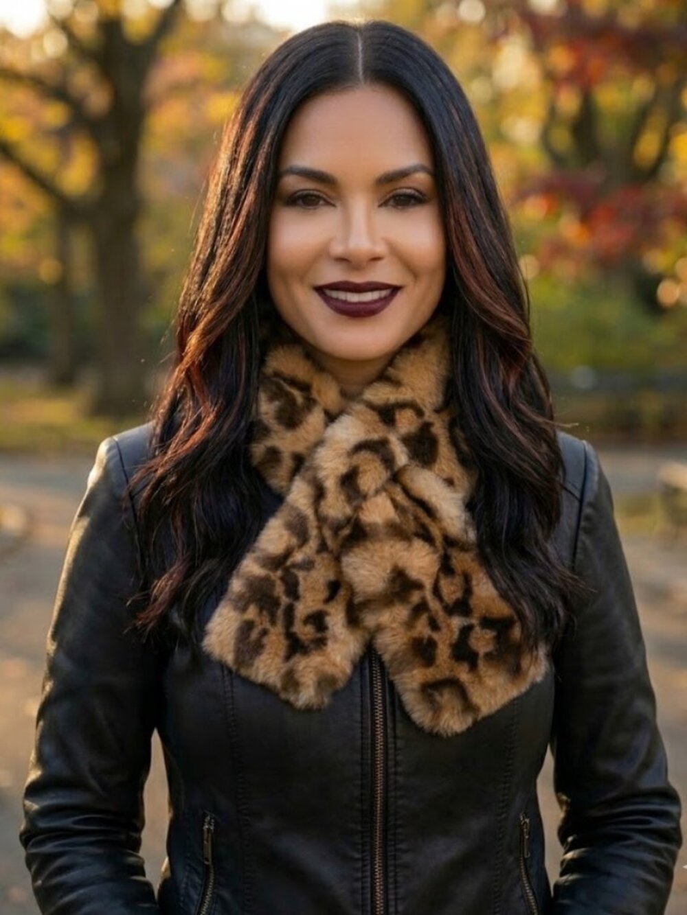 Women's Leopard Neck Scarf - NWT